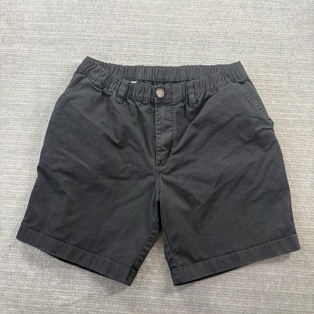 Chubbies Shorts Mens Medium Black 7" Inseam Chino Preppy Breach Regular Fit